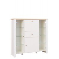 Living BERG 3 cu Lumini, Crem / Dab Zloty
