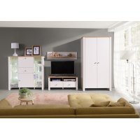 Living BERG 3 cu Lumini, Crem / Dab Zloty