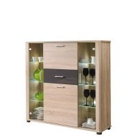 Vitrina FILL Reg2 Stejar Sonoma/Grafit