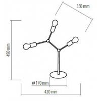 Lampa de birou FANTASY Negru 3080