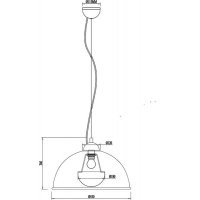 Lampa de tavan ANTENNE TS-071003P-BKSI Negru / Argintiu