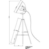 Lampadar ANTENNE TS-090522F-BK Negru / Auriu