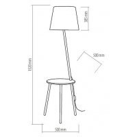 Lampadar LAMA Alb 2862