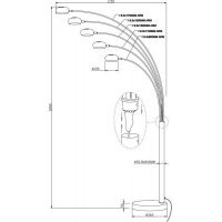 Lampadar BRANCA TS-5805-BKGO