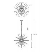 Lampa de tavan CENTAURUS P0491-09A-F7AC Auriu