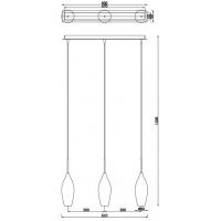 Lampa de tavan CHAMPAGNE GENAROM ZL MD2101B-3S Argintiu