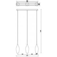 Lampa de tavan CHMPAGNE MD2101B-3BL Negru