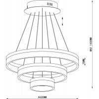Lampa de tavan CIRCLE L-CD-03 Alb