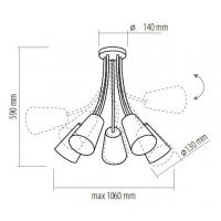 Lampa de tavan WIRE Multicolor 2107