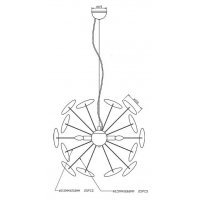 Lampa de tavan DOTS TS-081111P-BK