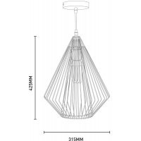 Lampa de tavan GRID HP1428 Negru