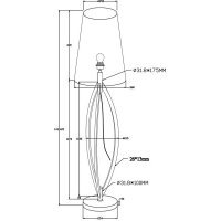 Lampadar LORITA TS-110314F-WH Alb