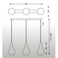 Lampa de tavan NAOMI P1305-03S-B5AB
