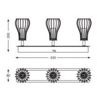 Lampa de tavan OSCAR CK170519-3 Alb