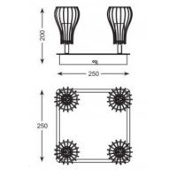 Lampa de tavan OSCAR CK170519-4 Alb