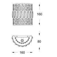 Aplica de perete PECTRA W0472-01A-B5AC