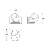 Aplica de perete ROCK W0488-01A-B5AC Genarom