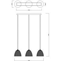 Lampa de tavan PICO MD9023-3B Negru Genarom