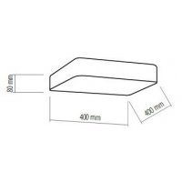 Plafoniera OFFICE SQUARE LED Gri 1344