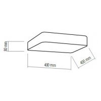 Plafoniera OFFICE SQUARE LED Negru 1345