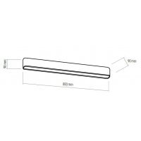 Plafoniera OFFICE LONG Negru 2474