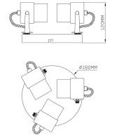 Lampa de tavan RAO CK99893-3 Genarom