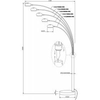 Lampadar ZODIAC TS-5805-BK Negru Genarom