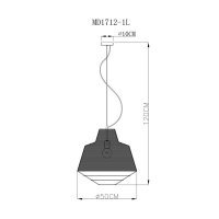 Lampa de tavan WIRE MD1712-1L-SILVER Genarom