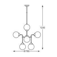 Lampa de tavan RIANO P0454-08D-SDAA Genarom