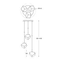 Lampa de tavan ROCK P0488-03D-B5AC Genarom