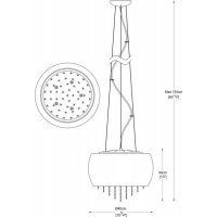 Lampa de tavan VISTA P0076-05K-F4GQ Auriu Genarom