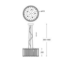 Lampa de tavan VENTUS P0465-05C-F4AC Genarom