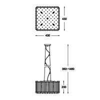 Lampa de tavan VENTUS P0465-05D-F4AC Genarom
