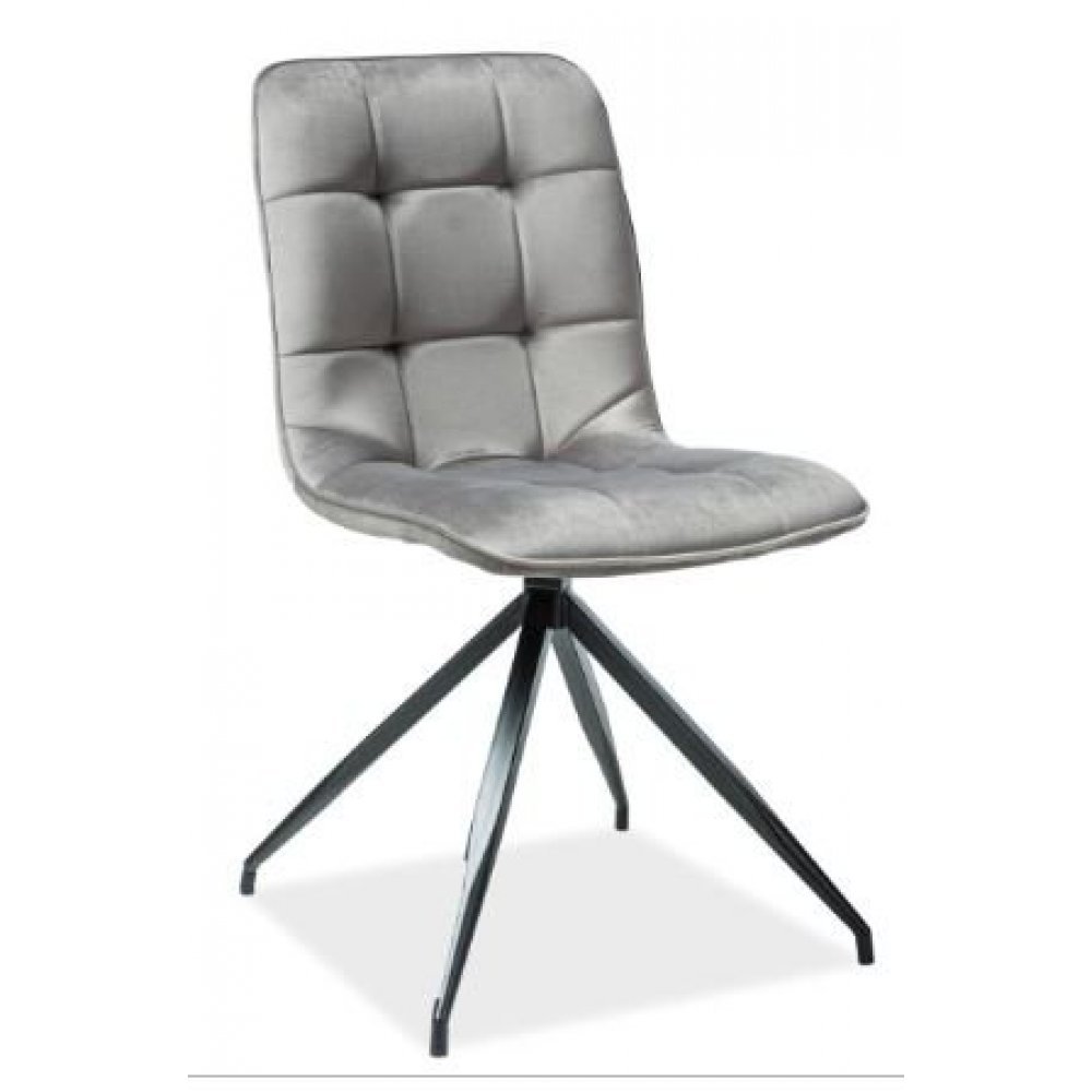 Scaun tapitat TEXO VELVET Genarom SN TAP.14 / Gri