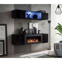 Vitrina suspendata FLY Genarom AM 23 ZZ FY TYP 52 Negru / Negru Lucios