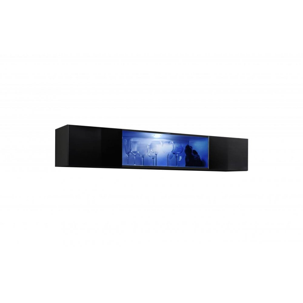 Vitrina suspendata FLY Genarom AM 23 ZZ FY TYP 52 Negru / Negru Lucios