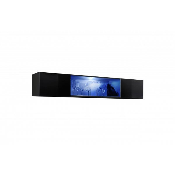 Vitrina suspendata FLY Genarom AM 23 ZZ FY TYP 52 Negru / Negru Lucios