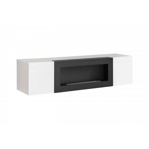 Comoda TV FLY Genarom AM 23 WW FY SBK Alb / Alb Lucios