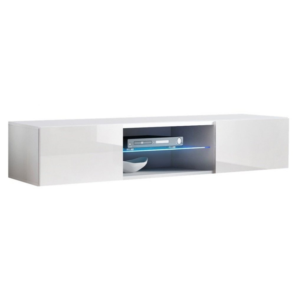 Comoda TV FLY Genarom AM 25 WW FY TYP 33 Alb / Alb Lucios