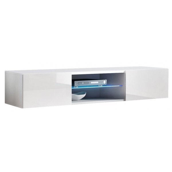 Comoda TV FLY Genarom AM 25 WW FY TYP 33 Alb / Alb Lucios