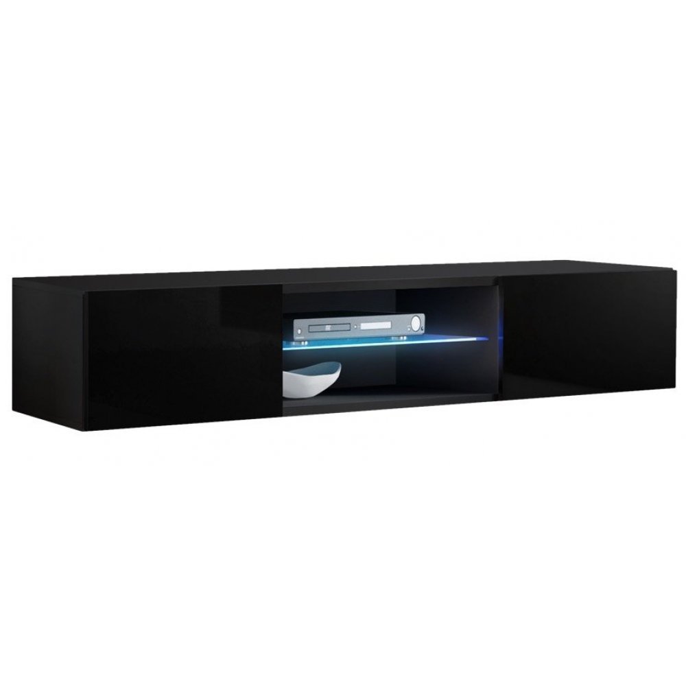 Comoda TV FLY Genarom AM 25 ZZ FY TYP 33 Negru / Negru Lucios