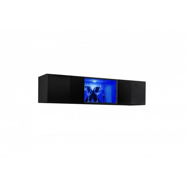 Vitrina suspendata FLY Genarom AM 23 ZZ FY 12 Negru / Negru Lucios