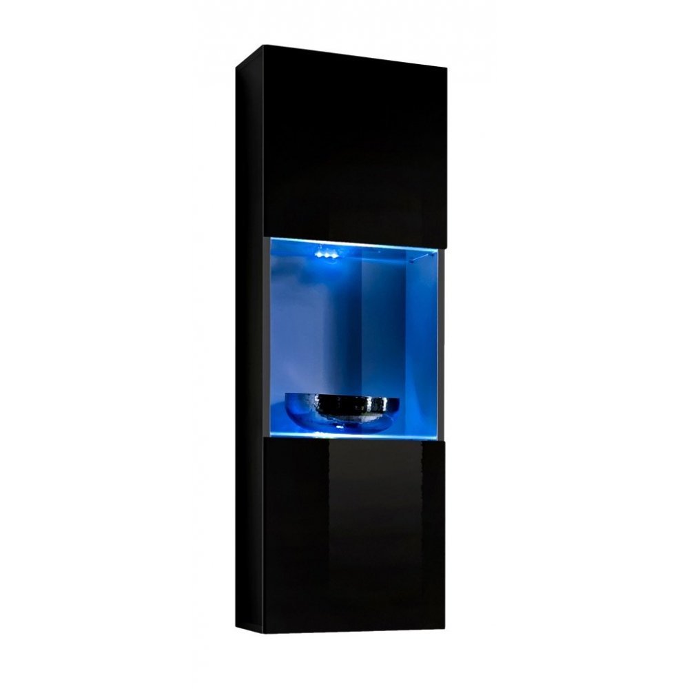 Vitrina suspendata FLY Genarom AM 23 ZZ FY 22 Negru / Negru Lucios