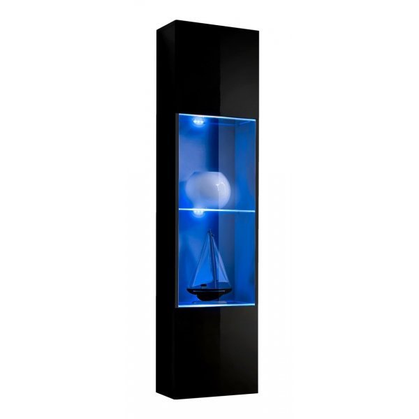 Vitrina suspendata FLY Genarom AM 23 ZZ FY 42 Negru / Negru Lucios