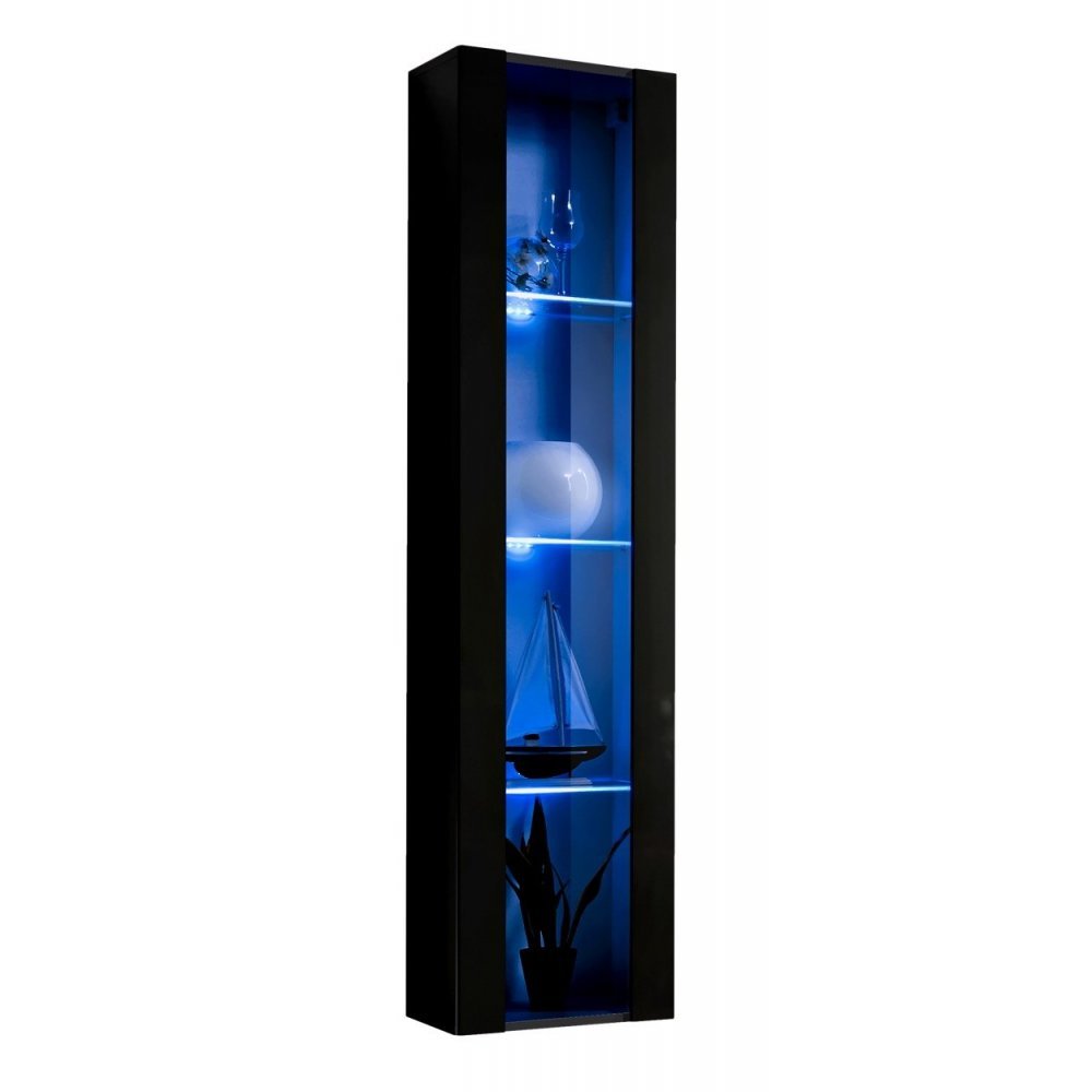 Vitrina suspendata FLY Genarom AM 23 ZZ FY 41 Negru / Negru Lucios Vitrina suspendata FLY Genarom AM 23 ZZ FY 41 Negru / Negru Lucios