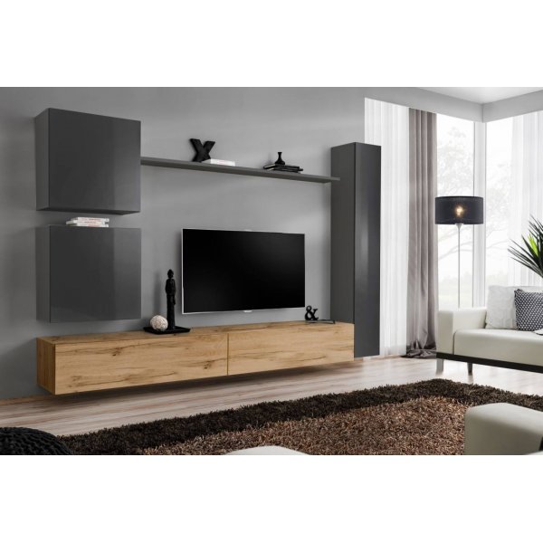 Living SWITCH 8 GWT SW 8 Genarom AM Grafit Lucios / Stejar Wotan
