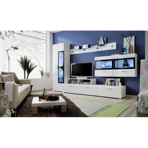 Living KRONE IV Genarom AM 23 WS K4 Alb Lucios / Negru