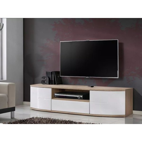Comoda TV ONTARIO 24 SRW OR1 Genarom AM Stejar San Remo / Alb Lucios