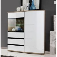 Vitrina ONTARIO 24 SRW OW Genarom AM Stejar San Remo / Alb Lucios