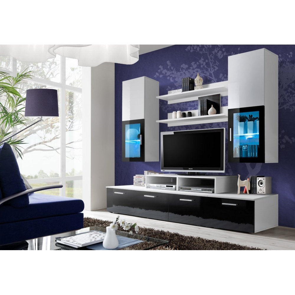 Living MINI 23 WZ MI Genarom AM Alb Lucios / Negru Lucios